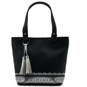 NWT Harry Potter X Loungefly Deathly Hallows Faux Leather Tote